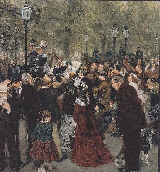 Adolph von Menzel Abreise Konig Wilhelms I Germany oil painting art